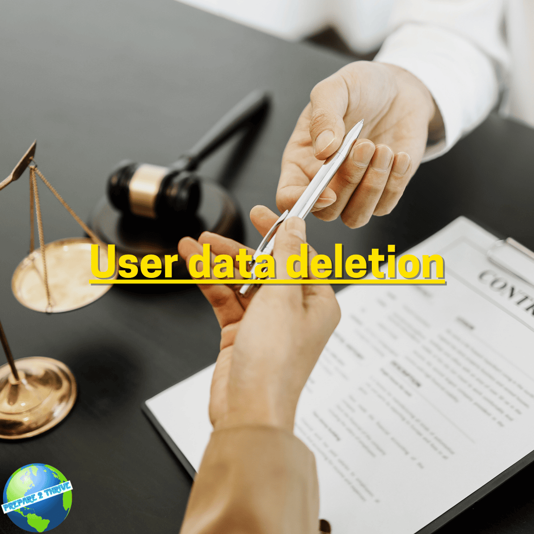 User data deletion